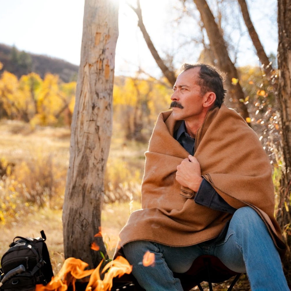 Arcturus Military Wool Blanket - 4.5 lbs, Warm, Thick, Washable, Large 64" x 88" - Great for Camping, Outdoors, Sporting Events, and Survival Kits (Camel)