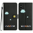 thumbnail image 6 of JTCASES for iPhone Xs Max Wallet Case, Lovely Cat Pattern PU Leather Shockproof TPU with Card Slots Cash Pocket Magnetic Closure Removeable Wrisr Strap Stand for iPhone Xs Max, Black, 6 of 8
