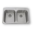 thumbnail image 1 of ONEX® Drop-In Double Bowl 31"X20" -7"d Stainless Steel Sink OD3120-7 1H, 1 of 7