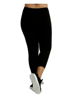 Sofra Cotton Leggings - Womens Medium Weight Breathable Cotton Legging,  Black, Size: Small