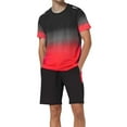 thumbnail image 3 of Men's Gym Workout Sets, Short Sleeves + Running Shorts, with High-Pressure Compression, Sweat-Wicking, Sun Protection, 3 of 3