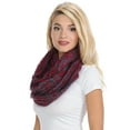 thumbnail image 2 of BASICO Adult Chunky Burgundy Infinity Scarf for Women Circle Loop Knitted Warm Scarf, 2 of 5