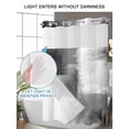 thumbnail image 4 of No Hook Cloth Fabric Shower Curtain with Snap in Liner, Grey Waterproof Shower Curtains Set with See Through Top Window, Modern Oil Painted Art Abstract Geometric Bath Curtains Shower 48"x72", 4 of 6