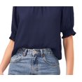 thumbnail image 3 of 1.State Womens Pleated Mockneck Pullover Top, 3 of 3