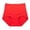 Red, variant on Women's High Waisted Full Coverage Briefs Soft Comfort Postpartum Support Plus Size Underwear Size:L