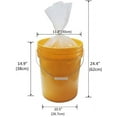25 Pack 5 Gallon Bucket Liner Bags Food Grade, Leak Proof, Storage