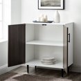 thumbnail image 2 of Hampton 28" Armoire d'Appoint en Frêne Brun Bookmatch/blanc Massif, 2 of 7