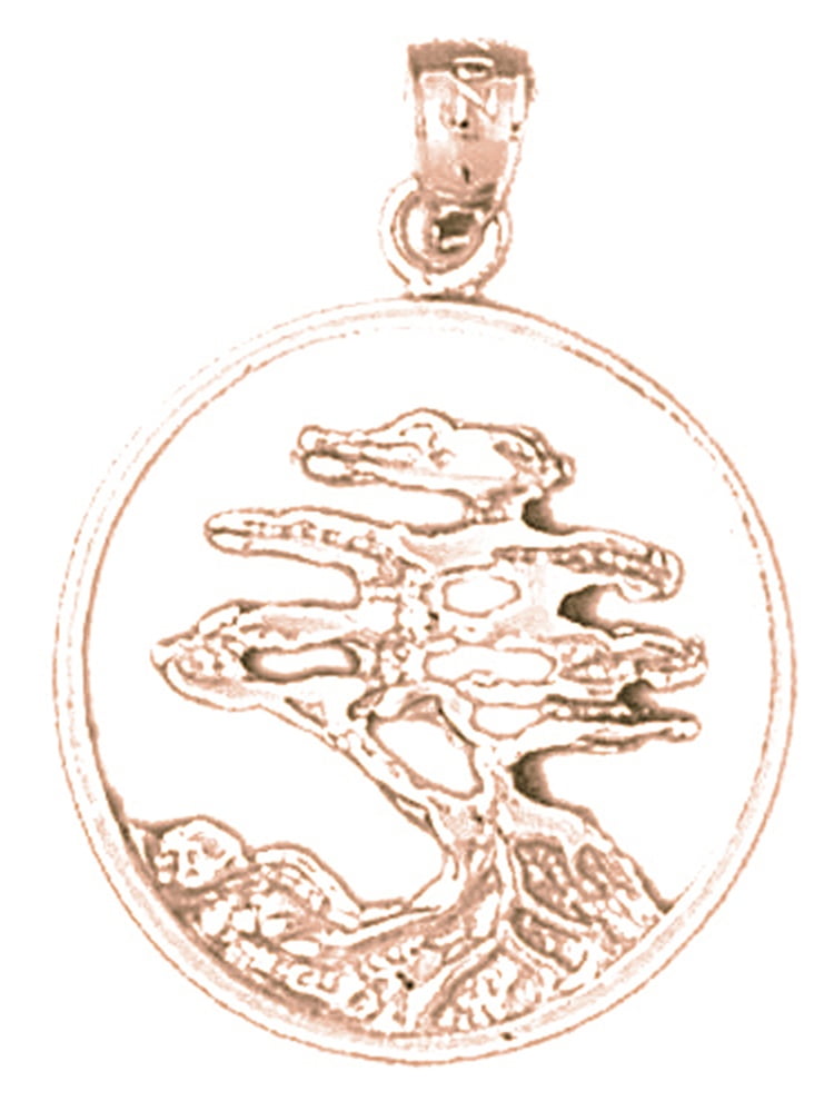 14K Yellow Gold-plated 925 Silver Cedar Tree Pendant with 16 Necklace Jewels Obsession Cedar Tree Necklace