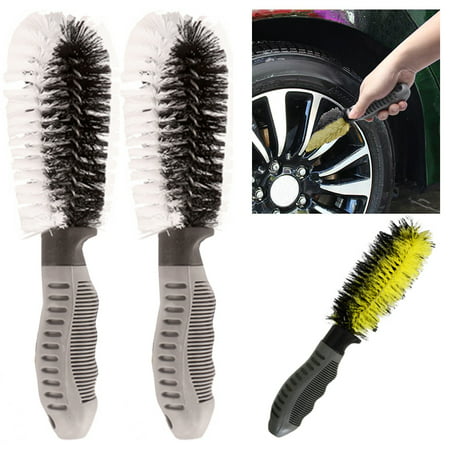 2X Car Wheel Tire Rim Scrub Brush Washing Cleaner Vehicle Cleaning Tool Auto
