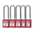 thumbnail image 2 of 5 Pieces Padlock Industrial Car Lockout Kit Simple Durable Access Control Equipment Lockpicking Sets Safety Locks for Companies Red, 2 of 7