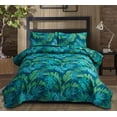thumbnail image 1 of Juego De Colcha Tamaño King Edredones Ropa De Cama Edredones De Hojas Primavera Verano Ropa De Cama Liviana Edredones Reversibles Colcha Edredones Para El Hogar Colcha Con Estampado De Hojas De Palmer, 1 of 5