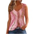 thumbnail image 1 of Dvkptbk Tank Haut pour les Femmes d'Été Casual Imprimé Sans Manches Col Rond Blouse en Vrac Tops, 1 of 4