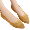 thumbnail image 2 of Domzle Women Comfortable Casual Flats: Lightweight & Anti-Slip for Outdoor Walking - Soft Insole & Breathable Knit for Confidence - Women Yellow, 2 of 6