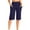 Navy, variant on Rezuofi 1 Pcs Women's 12" Bermuda Shorts Knee Length with Pockets High Waisted Long Shorts for Women Stretch Casual Walking