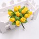 thumbnail image 5 of Advancent Cabezas Flores artificiales Ramo de rosas Hogar Boda Autoensamblaje Presente Plantas falsas Arreglo de fiesta de año nuevo Navidad Kits de decoración para fiestas Amarillo oscuro, 5 of 6