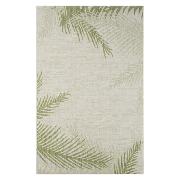 Ox Bay Carmindy 1'10" x 3' Green Tropical Palms Indoor/Outdoor Area Rug