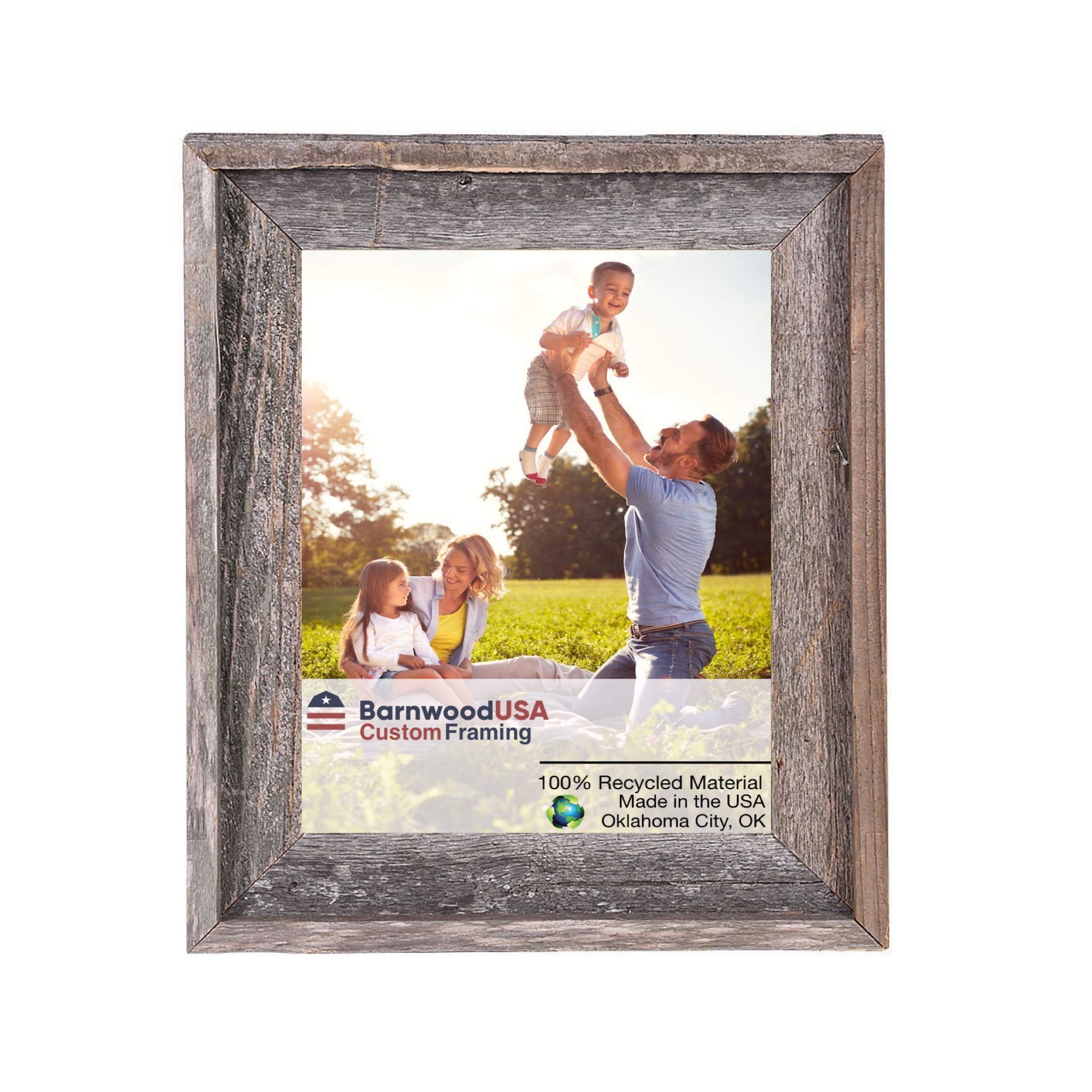 BarnwoodUSA Signature Open Frame of Recycled Rustic Wood Without Glass or Back 