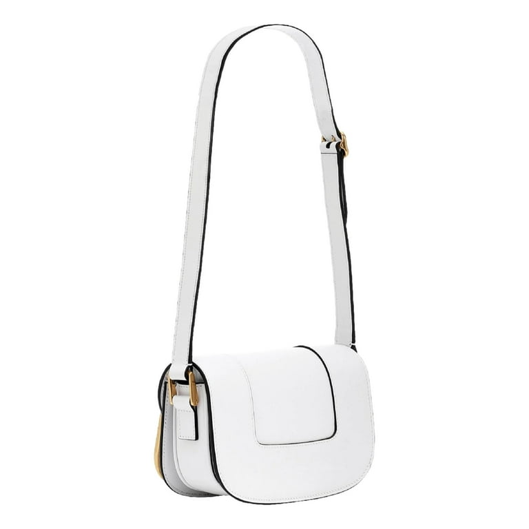 Valentino Garavani Supervee Ivory Leather Crossbody Bag Small