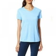 thumbnail image 1 of PENGXIANG Hauts pour Femmes Décontracté Col en V Manches Courtes T-Shirt Basique Uni, 1 of 7