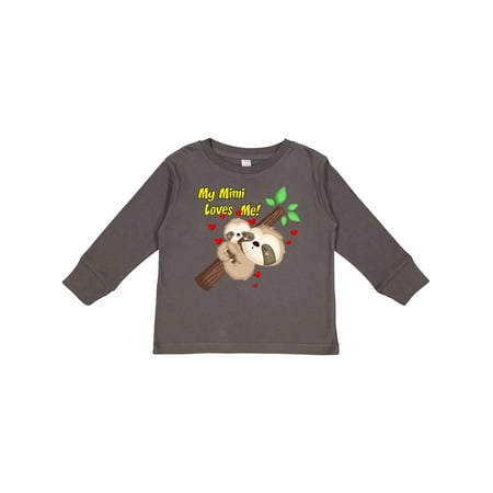 

Inktastic My Mimi Loves Me Gift Toddler Boy or Toddler Girl Long Sleeve T-Shirt