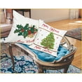 thumbnail image 2 of Decorative Throw Pillow, Embroidered Merry Christmas With Applique Design, 2 of 2