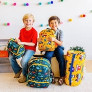 Wildkin Kids 12 Inch Backpack for Toddler Boys and Girls, Insulated Front Pocket (Under Construction Yellow)