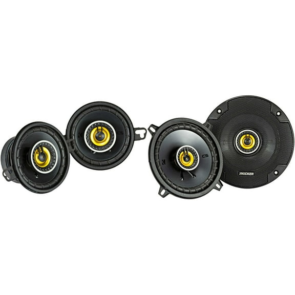 Kicker 46CSC54 CS-Series CSC5 5.25-Inch (130mm) Coaxial Speakers w/ 46CSC354 3.5" Coaxial Bundle