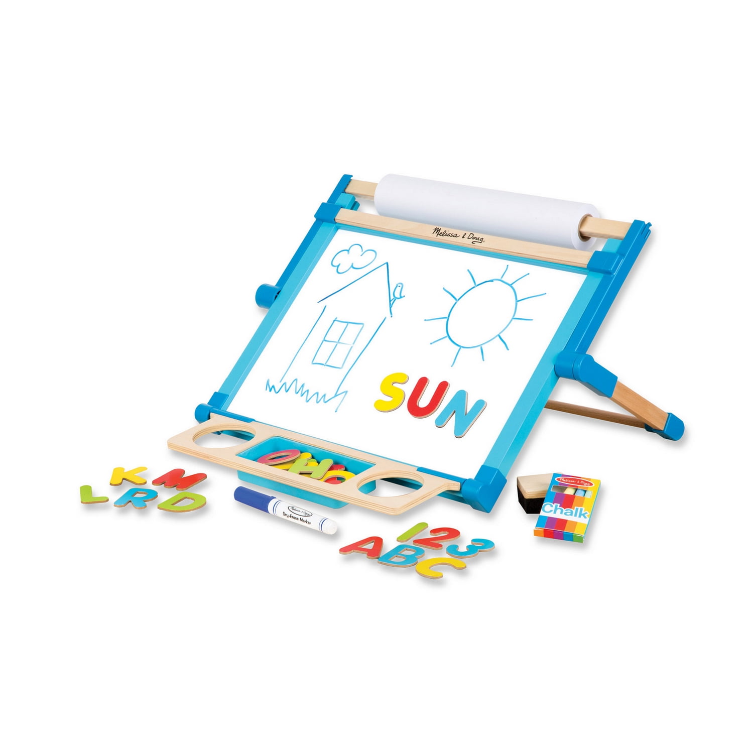 Melissa & Doug Easel Accessory Set with Double-Sided Magnetic Tabletop Easel