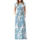 thumbnail image 1 of Vestido suelto de manga corta para mujer (vestido informal largo con bolsillos), 1 of 5