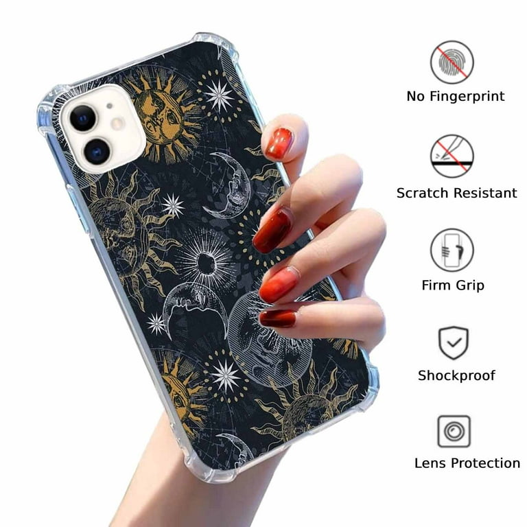 Celestial Magic Sun and Moon Case for iPhone 11,Aesthetic Art