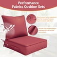 thumbnail image 5 of Pakunoda Outdoor Deep Seat Cushion Set for Patio Furniture, Waterproof & Fade Resistant, 22" L X 24" W X 4" H,Fuchsia Red, 5 of 6
