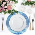 thumbnail image 4 of Ryvnso Blue Christmas Tree Round Plate Mats Dining Table Placemat Set of 4 for Holiday Decoration, 4 of 7