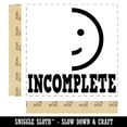 thumbnail image 2 of Incomplete Half Happy Face Teacher Correction Self-Inking Rubber Stamp Ink Stamper - Blue Ink - Large 1-1/2 Inch, 2 of 7