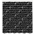 thumbnail image 3 of Ambesonne Black Shower Curtain, Musical Note Print, 69"Wx75"L, Black and White, 3 of 5