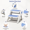 thumbnail image 2 of Foldable Toddler Step Stool for Bathroom Sink - 2-Step Kids Stool for Potty Training, Kitchen Counter & Bedroom, Sturdy Non-Slip Child Safety Stool H, 2 of 7