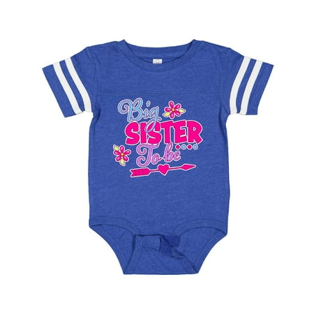 

Inktastic Big Sister to Be with Flowers and Arrow Gift Baby Girl Bodysuit