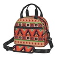 thumbnail image 1 of DouZhe Lunch Bags for Women and Men, Native Southwestern Aztec Ethnic Prints Reusable Portable Insulated Cooler Waterproof Lunch Tote Bag for Travel Work School Picnic, 1 of 7