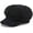 Black, variant on Women's Faux Linen Newsboy Cap with Drawstring, Lightweight Ventage Casual Baker Boy Hat