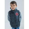 thumbnail image 2 of Marvel Avengers Iron Man Thor Captain America Zip Up Vest 2fer Jacket and Pullover FleeceHoodie Logo Toddler to Big Kid, 2 of 5
