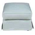 thumbnail image 4 of Sunset Trading Horizon T-Cushion Fabric Slipcover Chair & Ottoman in Ocean Blue, 4 of 8