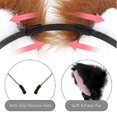 thumbnail image 5 of Diadema con orejas de piel hecha a mano, accesorios para disfraces de fiesta de Navidad y Halloween, 5 of 5