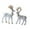 Silver, variant on CoudarTitie 2 Pieces Christmas Reindeer Statues Sculptures for Bookcase Cabinet Tabletop Red