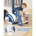 thumbnail image 4 of KORIMEFA 9-IN-1 Toddler Slide Set for kids Age 1-5, Bus-Themed Climber Indoor Outdoor Playset with Slide, Golf, Basketball Hoop, Climber, Wheel, 4 of 11