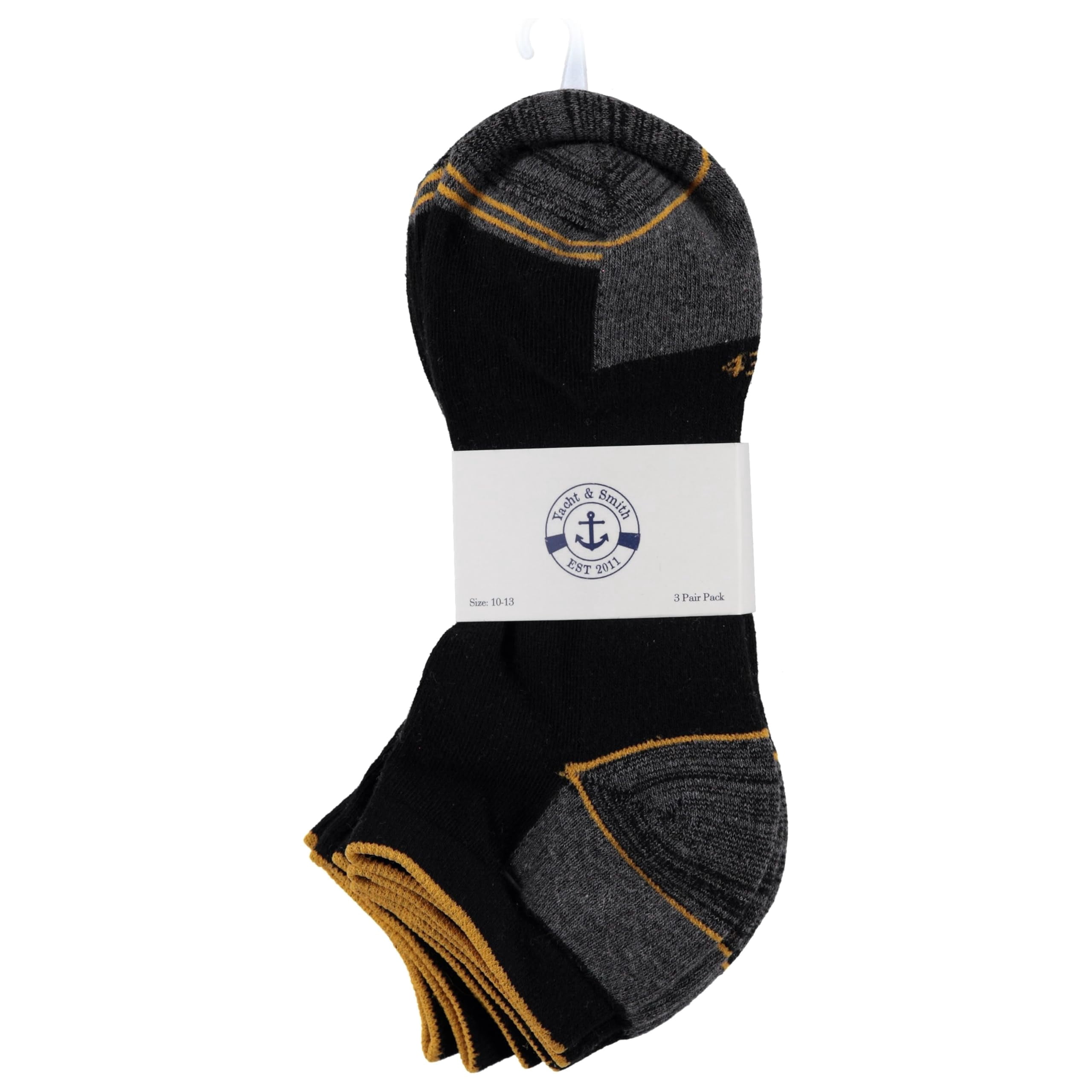 Yacht & Smith 96 Pairs Wholesale Sample Socks Mens, Crew and Ankle Socks - Mixed Assorted Random Colors Wholesale Lot Bulk, Great for Donating Shelters