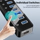 thumbnail image 2 of Hub USB alimentado por vantisan 3.0 con 7 puertos y 1 puerto de carga, 2 of 6
