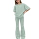 thumbnail image 2 of Camisas de Manga Larga de Niños Tamaño 12-14 Juventud Color Sólido Manga Corta Superior Y Pantalones Largos de Dos Piezas Conjunto de Niños de Vestir Casual, 2 of 6