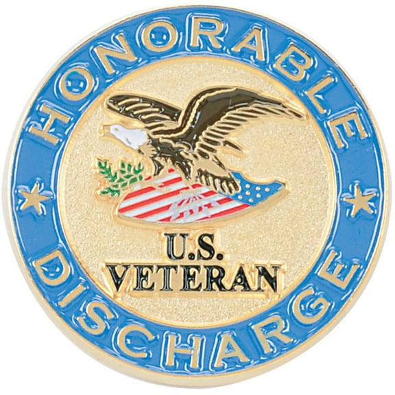 U.S. Veteran Honorable Discharge Metal Dress Pin