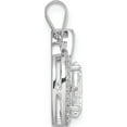 thumbnail image 2 of Sterling Silver Rhodium-Plated Cz Apple Pendant(Length 17.79) - Jbsp, 2 of 5