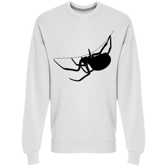 Upside Down Black Spider Sweatshirt Men -Image by Shutterstock, Male Large