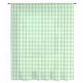 thumbnail image 2 of Green Grid Sheer Curtains 54 Inches Long, Checkered Plaid Gingham Lattice Trellis Print Light Filering Curtains, Breathable Simi Curtain Privacy Drapes for Kitchen Bathroom Small Window Treatment, 2 of 9